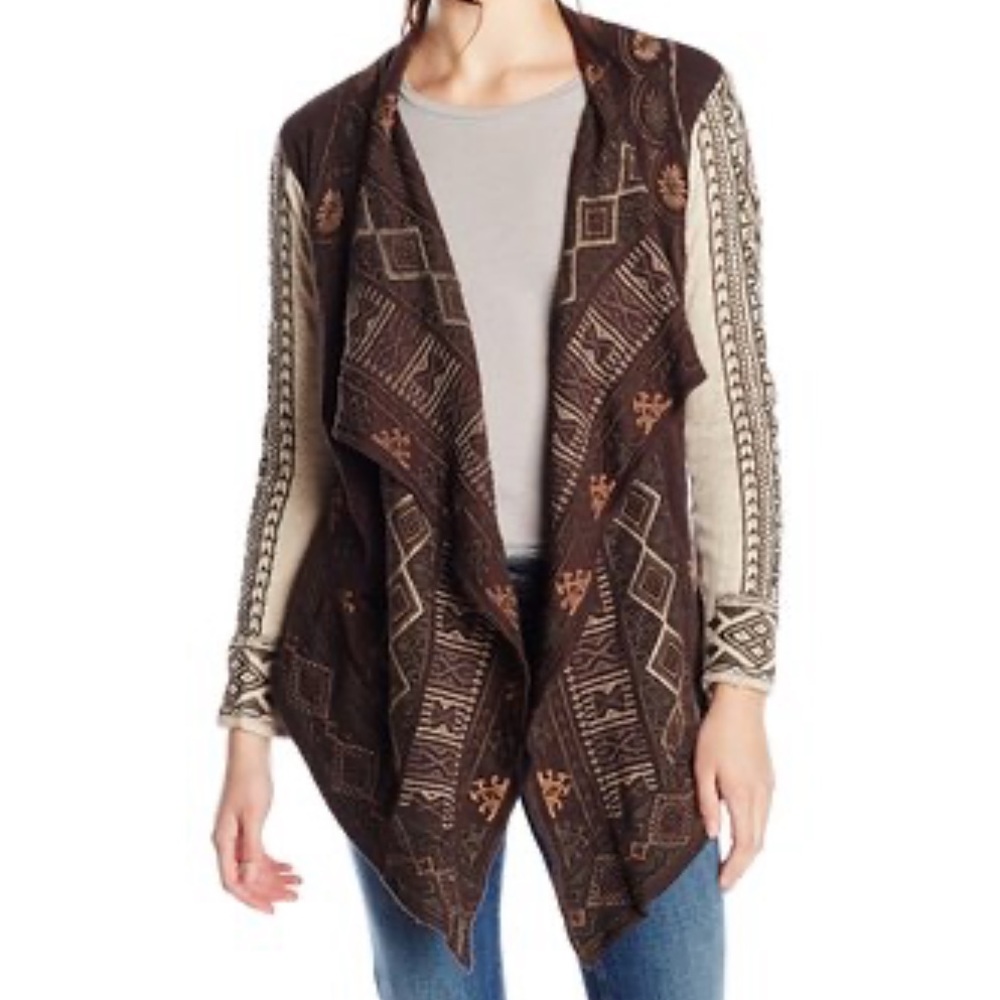 Johnny Was printed sweater jacket